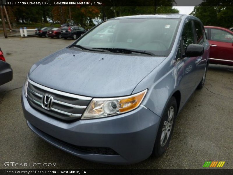 Celestial Blue Metallic / Gray 2013 Honda Odyssey EX-L