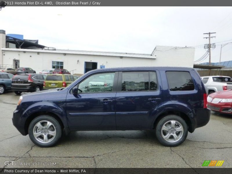 Obsidian Blue Pearl / Gray 2013 Honda Pilot EX-L 4WD