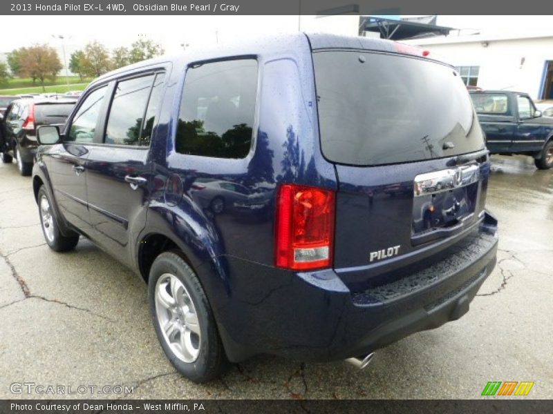 Obsidian Blue Pearl / Gray 2013 Honda Pilot EX-L 4WD