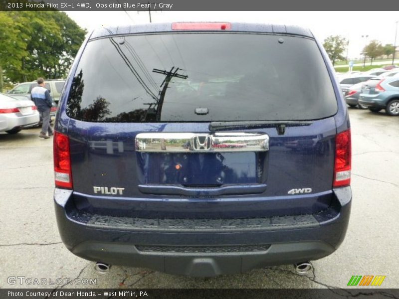 Obsidian Blue Pearl / Gray 2013 Honda Pilot EX-L 4WD