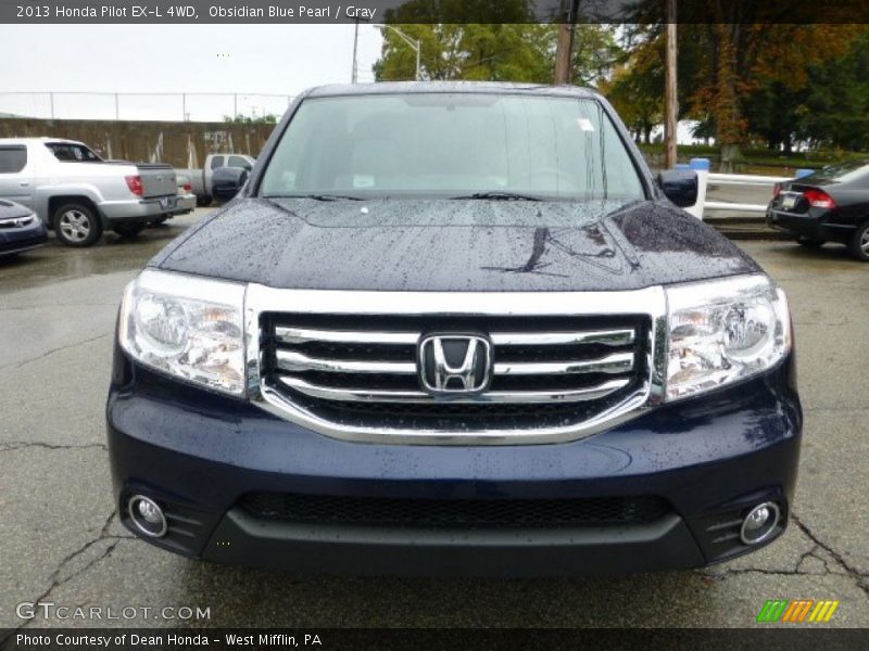 Obsidian Blue Pearl / Gray 2013 Honda Pilot EX-L 4WD
