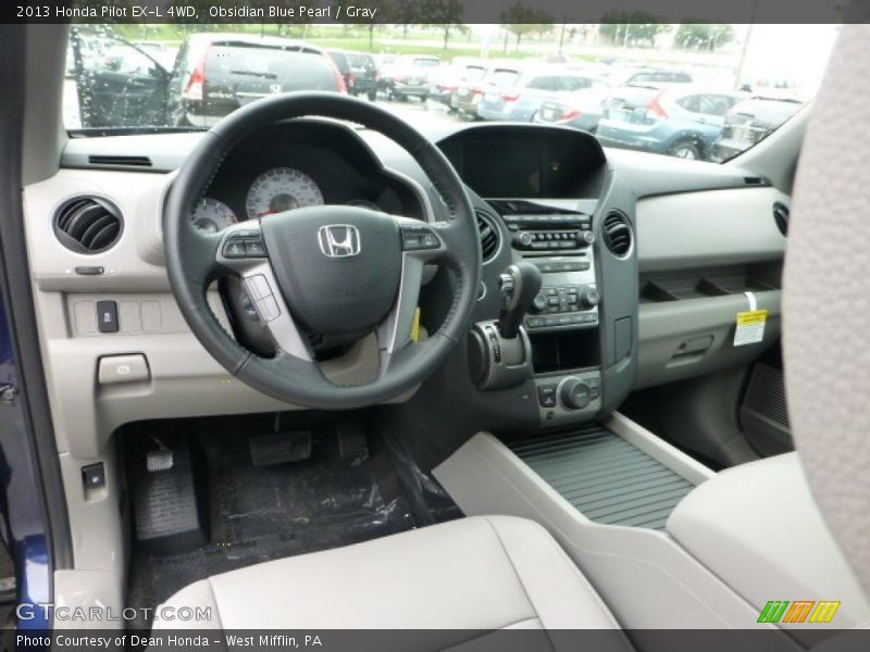 Obsidian Blue Pearl / Gray 2013 Honda Pilot EX-L 4WD