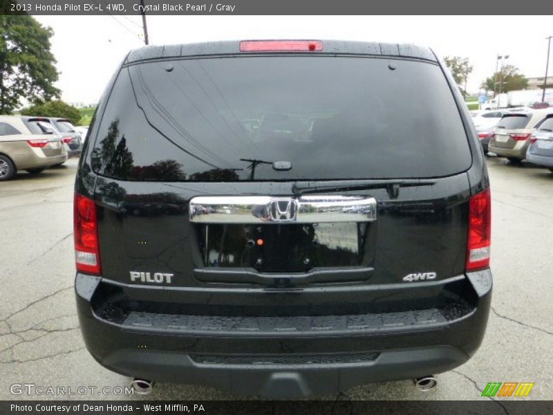 Crystal Black Pearl / Gray 2013 Honda Pilot EX-L 4WD