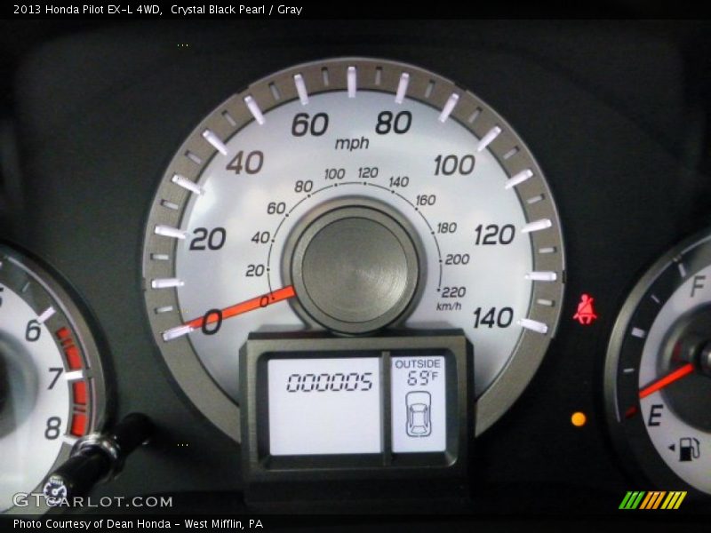 Crystal Black Pearl / Gray 2013 Honda Pilot EX-L 4WD