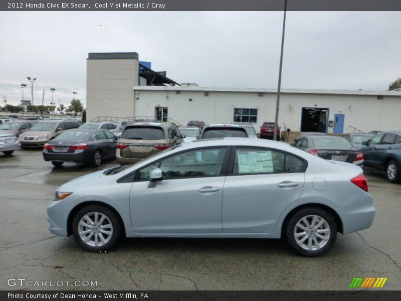 Cool Mist Metallic / Gray 2012 Honda Civic EX Sedan