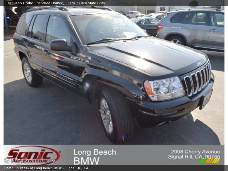 Black / Dark Slate Gray 2002 Jeep Grand Cherokee Limited