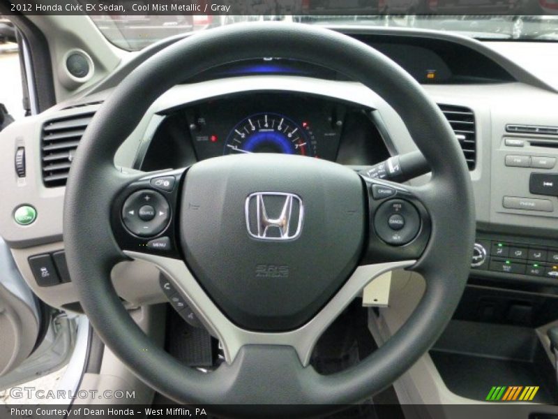Cool Mist Metallic / Gray 2012 Honda Civic EX Sedan
