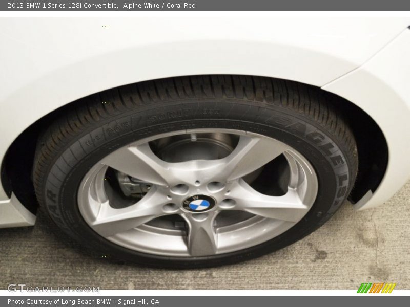 Alpine White / Coral Red 2013 BMW 1 Series 128i Convertible
