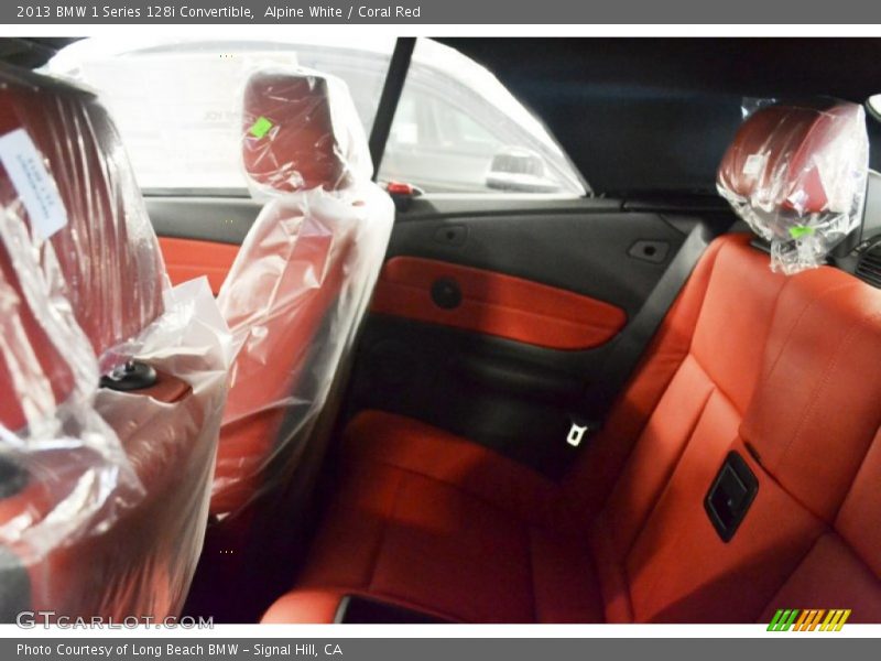 Alpine White / Coral Red 2013 BMW 1 Series 128i Convertible