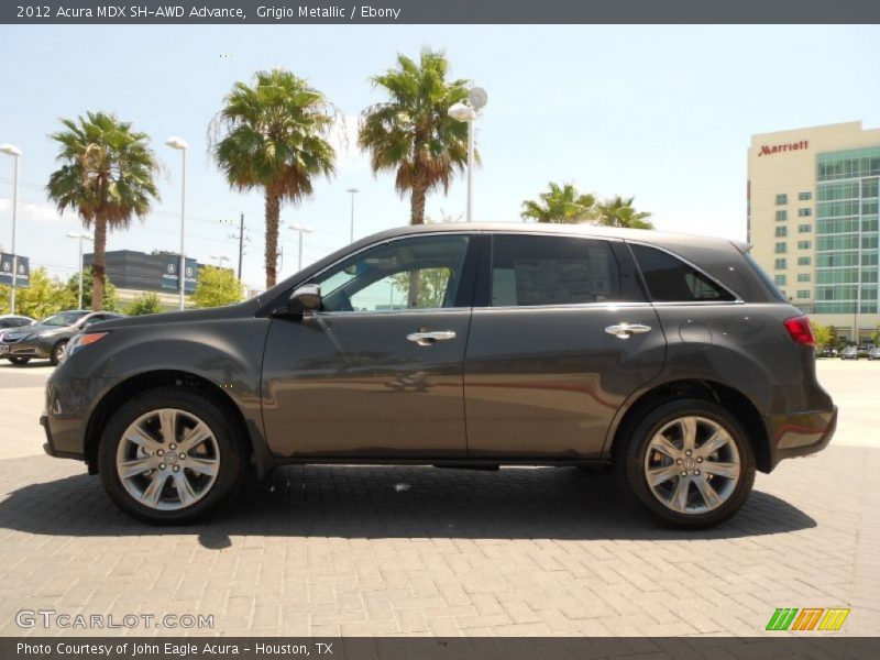 Grigio Metallic / Ebony 2012 Acura MDX SH-AWD Advance