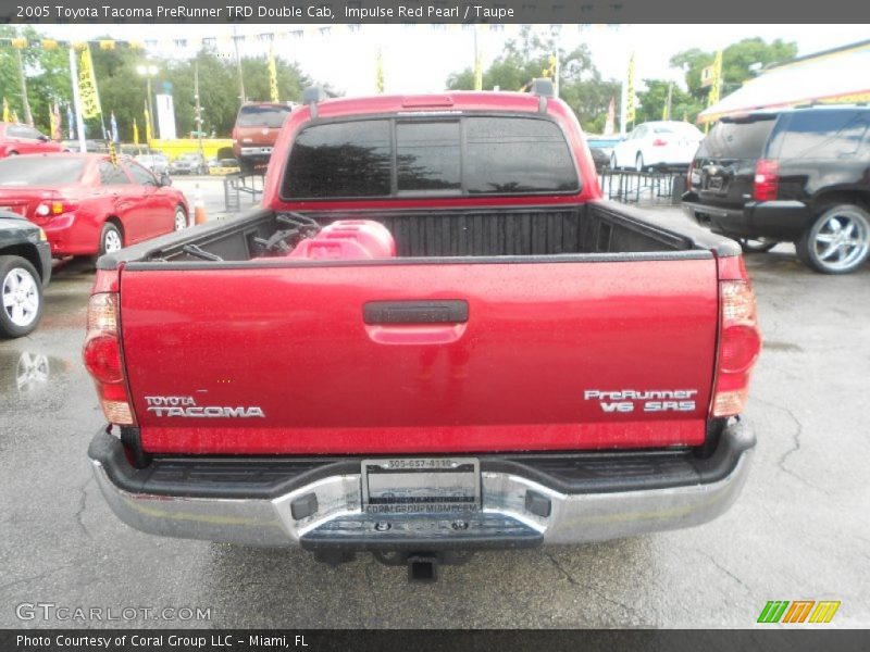 Impulse Red Pearl / Taupe 2005 Toyota Tacoma PreRunner TRD Double Cab