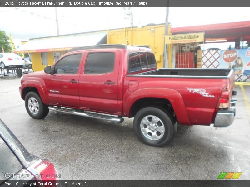 Impulse Red Pearl / Taupe 2005 Toyota Tacoma PreRunner TRD Double Cab