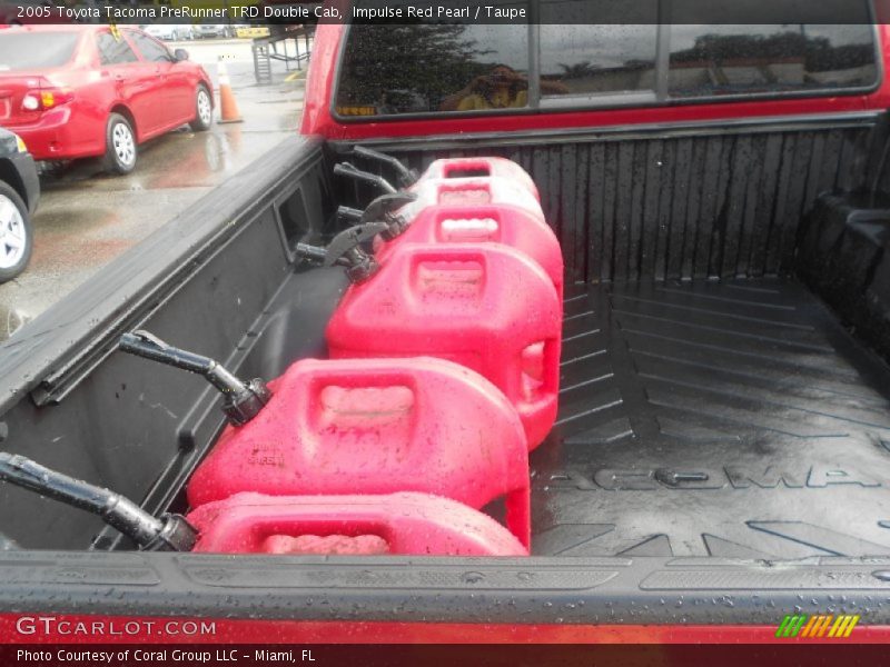 Impulse Red Pearl / Taupe 2005 Toyota Tacoma PreRunner TRD Double Cab