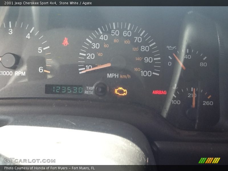 Stone White / Agate 2001 Jeep Cherokee Sport 4x4