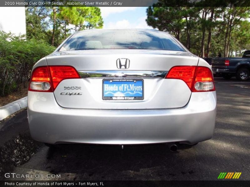 Alabaster Silver Metallic / Gray 2010 Honda Civic DX-VP Sedan