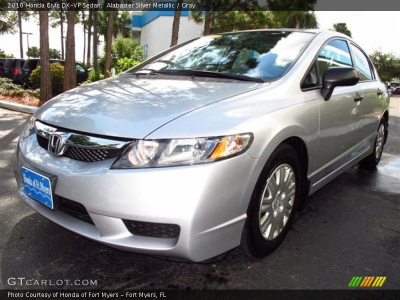 Alabaster Silver Metallic / Gray 2010 Honda Civic DX-VP Sedan