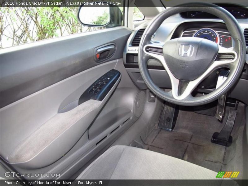 Alabaster Silver Metallic / Gray 2010 Honda Civic DX-VP Sedan
