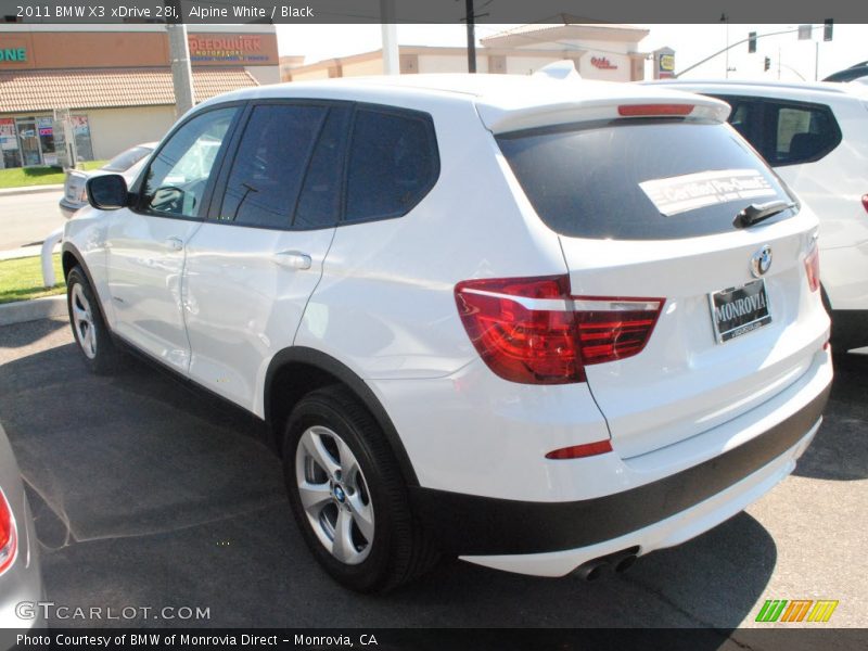 Alpine White / Black 2011 BMW X3 xDrive 28i