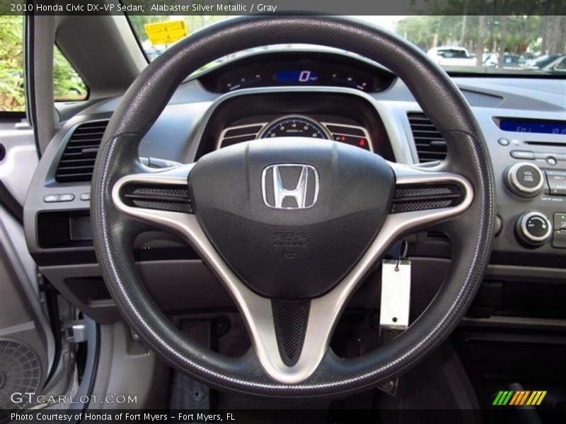 Alabaster Silver Metallic / Gray 2010 Honda Civic DX-VP Sedan