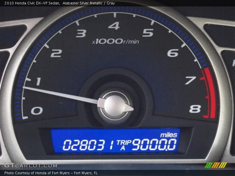 Alabaster Silver Metallic / Gray 2010 Honda Civic DX-VP Sedan