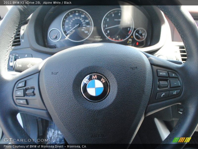 Alpine White / Black 2011 BMW X3 xDrive 28i