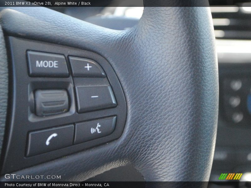 Alpine White / Black 2011 BMW X3 xDrive 28i