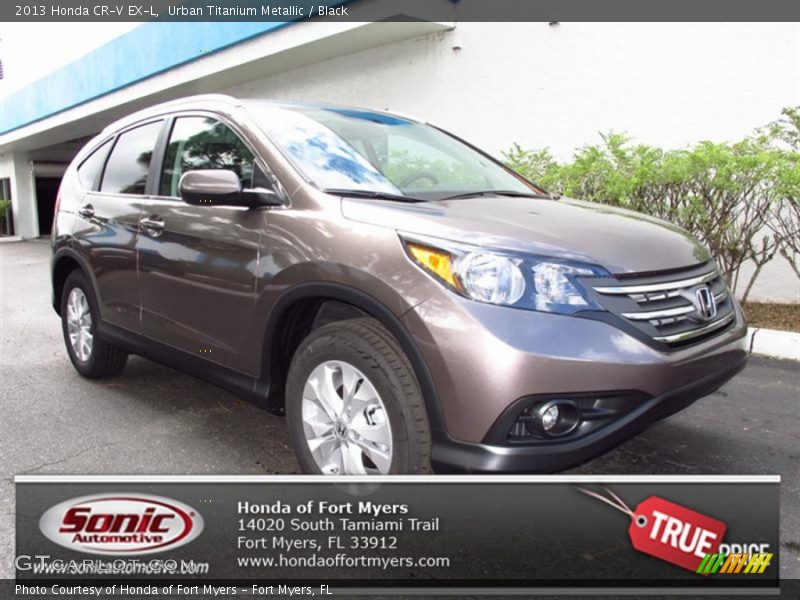 Urban Titanium Metallic / Black 2013 Honda CR-V EX-L