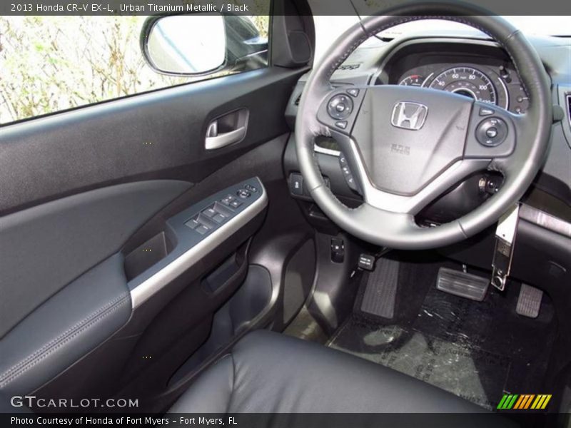 Urban Titanium Metallic / Black 2013 Honda CR-V EX-L