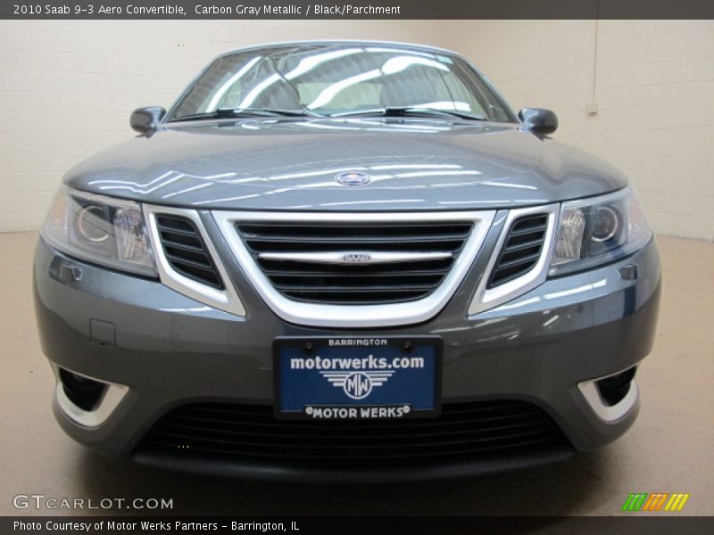 Carbon Gray Metallic / Black/Parchment 2010 Saab 9-3 Aero Convertible