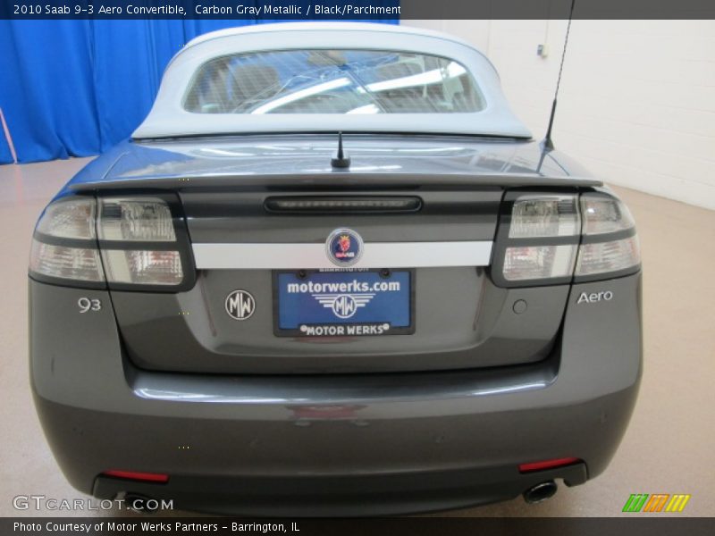 Carbon Gray Metallic / Black/Parchment 2010 Saab 9-3 Aero Convertible