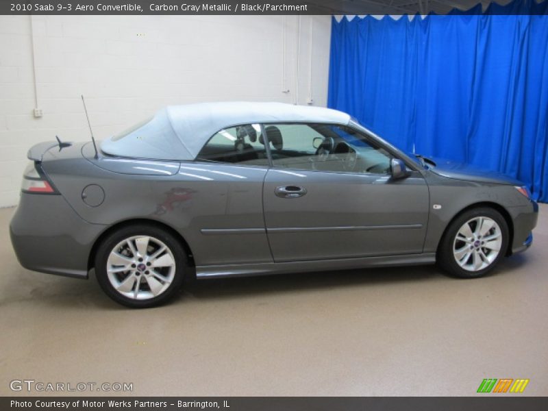 Carbon Gray Metallic / Black/Parchment 2010 Saab 9-3 Aero Convertible