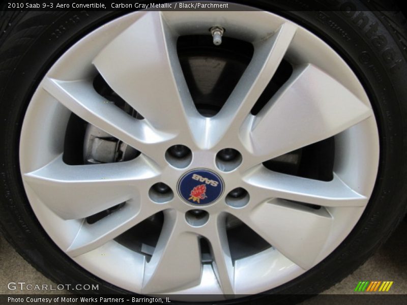 Carbon Gray Metallic / Black/Parchment 2010 Saab 9-3 Aero Convertible