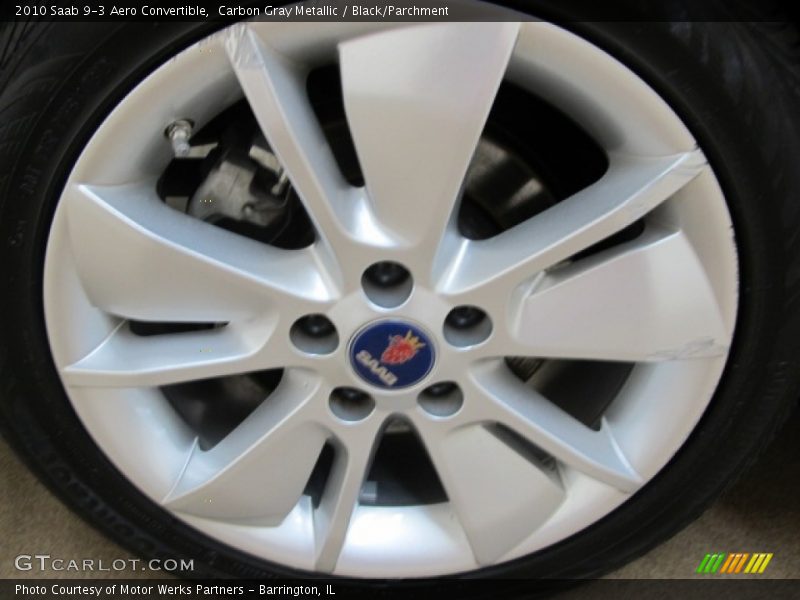 Carbon Gray Metallic / Black/Parchment 2010 Saab 9-3 Aero Convertible