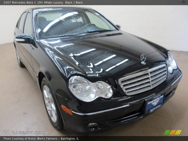 Black / Black 2007 Mercedes-Benz C 280 4Matic Luxury