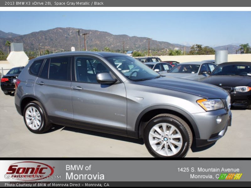 Space Gray Metallic / Black 2013 BMW X3 xDrive 28i
