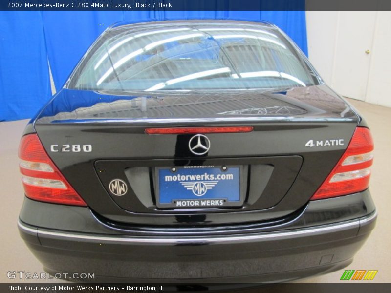 Black / Black 2007 Mercedes-Benz C 280 4Matic Luxury