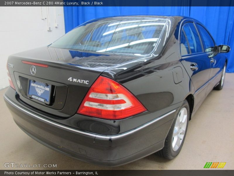 Black / Black 2007 Mercedes-Benz C 280 4Matic Luxury