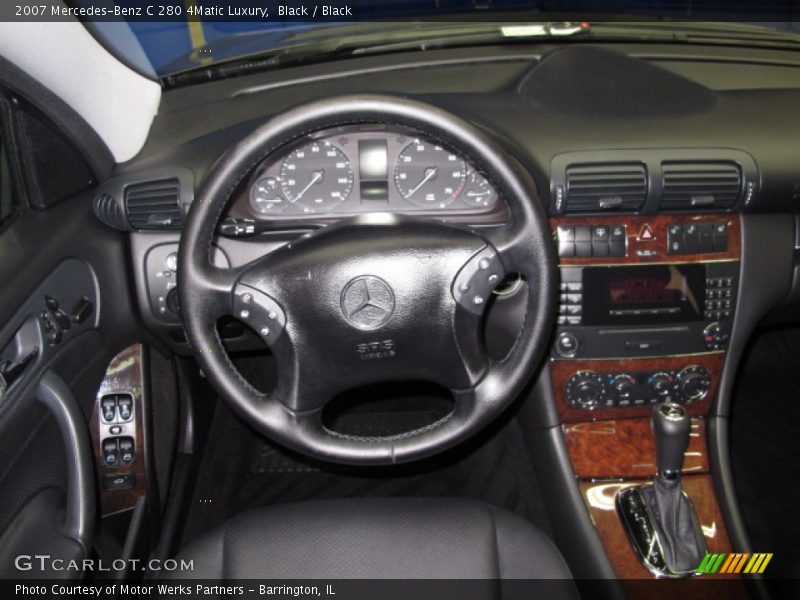 Black / Black 2007 Mercedes-Benz C 280 4Matic Luxury