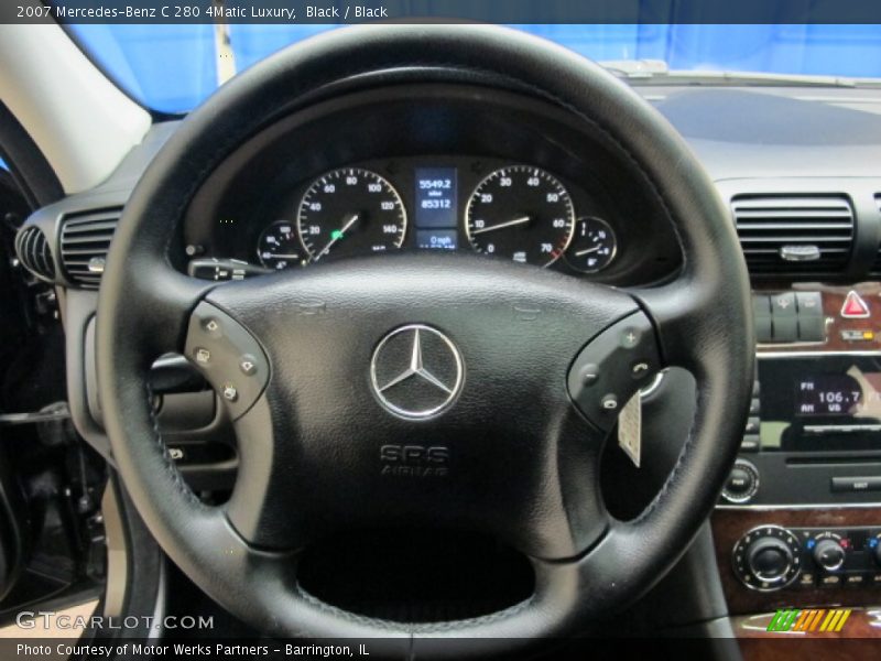 Black / Black 2007 Mercedes-Benz C 280 4Matic Luxury