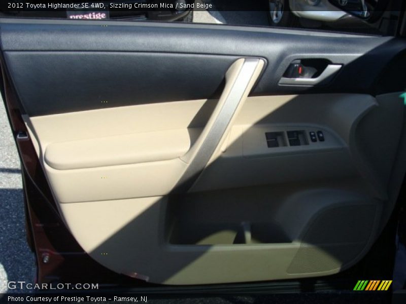 Sizzling Crimson Mica / Sand Beige 2012 Toyota Highlander SE 4WD