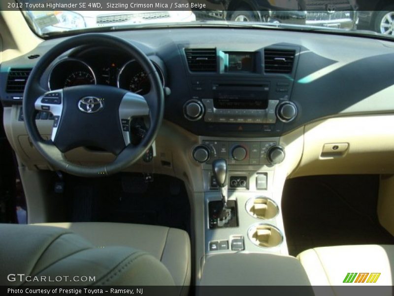 Sizzling Crimson Mica / Sand Beige 2012 Toyota Highlander SE 4WD