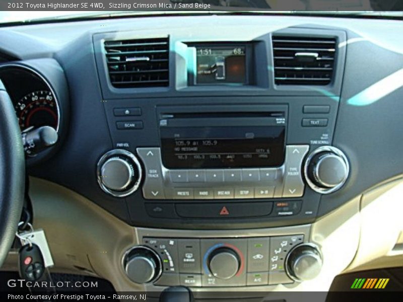Sizzling Crimson Mica / Sand Beige 2012 Toyota Highlander SE 4WD