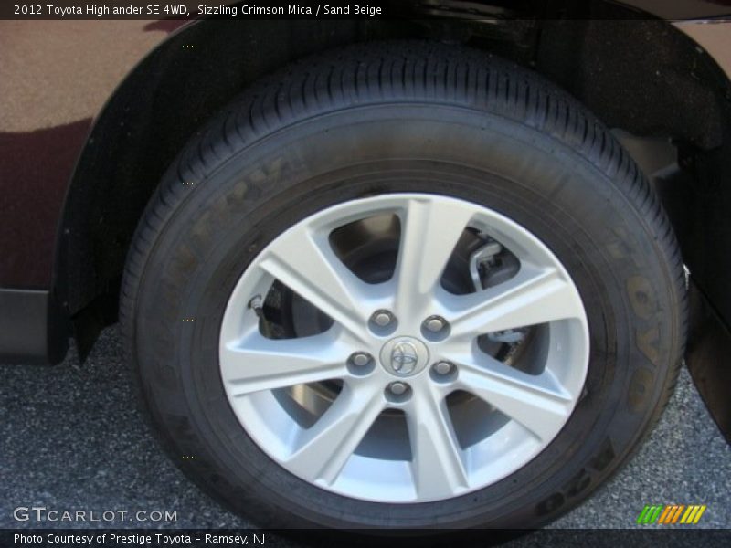 Sizzling Crimson Mica / Sand Beige 2012 Toyota Highlander SE 4WD