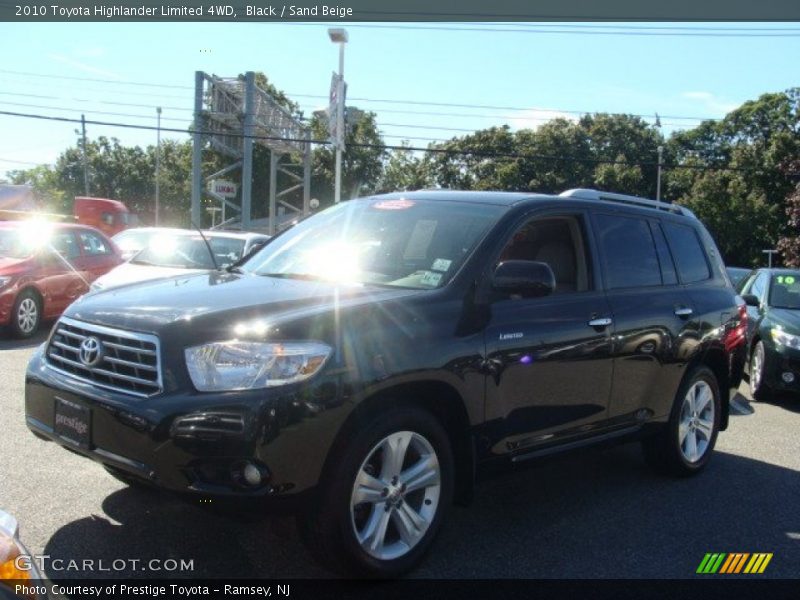 Black / Sand Beige 2010 Toyota Highlander Limited 4WD