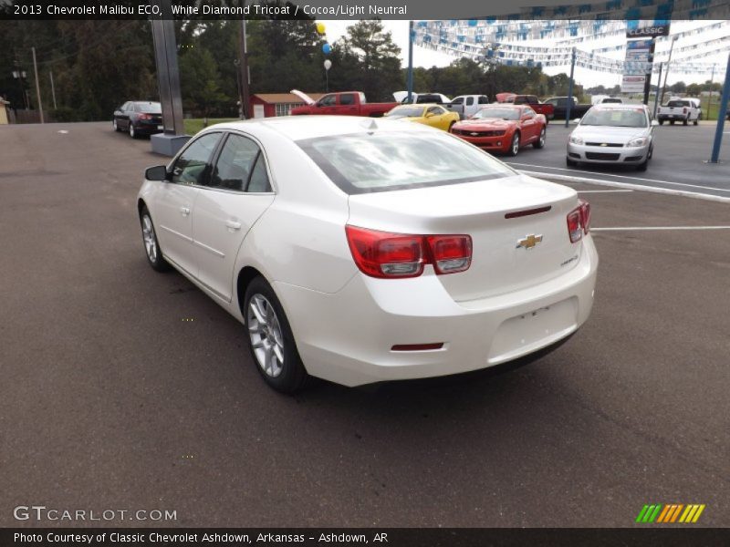 White Diamond Tricoat / Cocoa/Light Neutral 2013 Chevrolet Malibu ECO