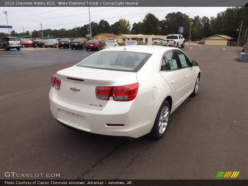 White Diamond Tricoat / Cocoa/Light Neutral 2013 Chevrolet Malibu ECO