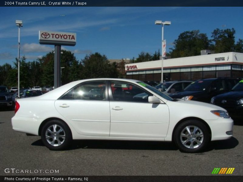 Crystal White / Taupe 2004 Toyota Camry LE