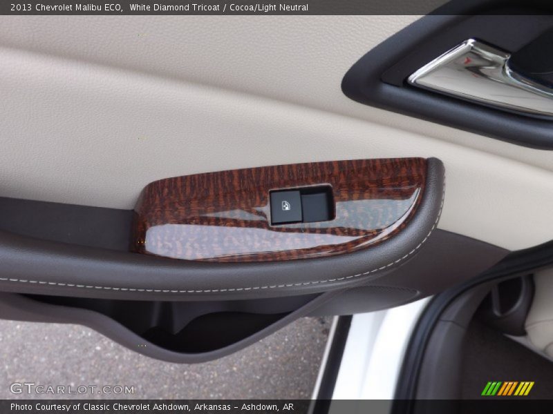 White Diamond Tricoat / Cocoa/Light Neutral 2013 Chevrolet Malibu ECO
