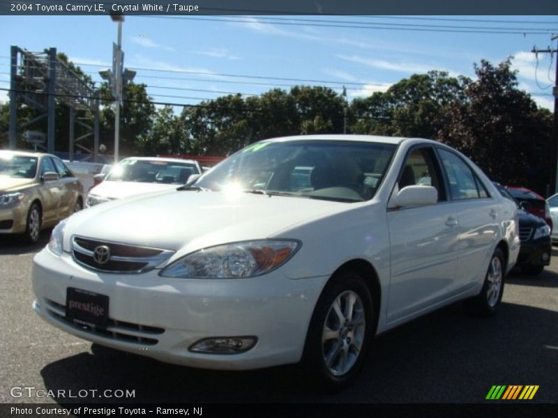 Crystal White / Taupe 2004 Toyota Camry LE