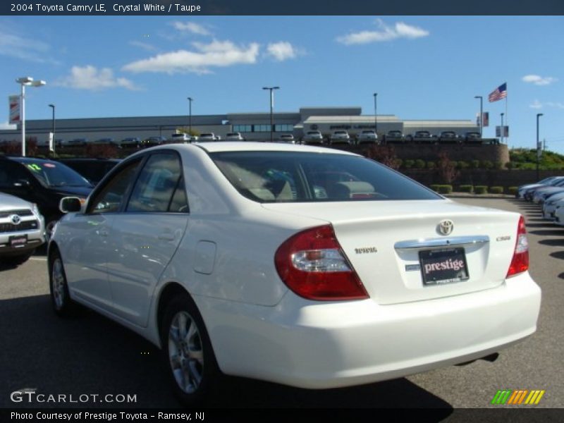 Crystal White / Taupe 2004 Toyota Camry LE